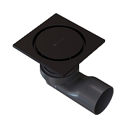Душевой трап Knotlor Ядро 100x100 SDSC100BL с решеткой цвет Черный матовый