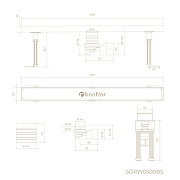 Душевой лоток Knotlor Земля 50 SDRW0500BS с решеткой цвет Матовая сталь-2