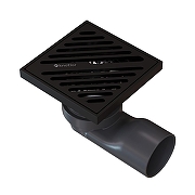 Душевой трап Knotlor Шторм 100x100 SDSL100BL с решеткой цвет Черный матовый