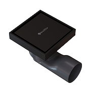 Душевой трап Knotlor Земля 100x100 SDSS100BL с решеткой цвет Черный матовый