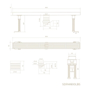 Душевой лоток Knotlor Шторм 80 SDRW0800LBS с решеткой цвет Матовая сталь-2