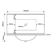 Раковина Oliveeka 100 NVS2001-100 цвет Белый-6