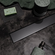 Душевой лоток Veconi Stesso Graphite 600 VS600GR с решеткой цвет Графит брашированный / под плитку