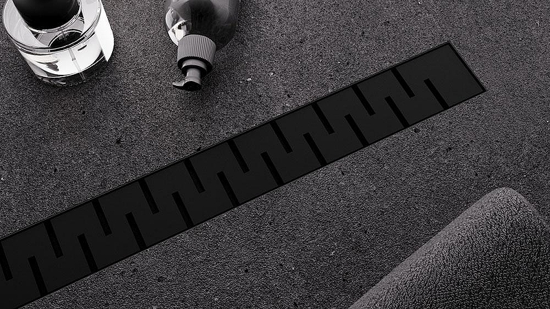 Душевой лоток Veconi Stesso Line Black 600 VSL600B 