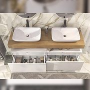 Тумба Velvex Unit 80 tp.UNI.80.2Y подвесная цвет Белый глянцевый-5