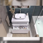 Тумба Velvex Unit 80 tp.UNI.80.2Y подвесная цвет Белый матовый-2