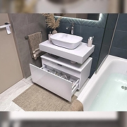 Тумба Velvex Unit 80 tp.UNI.80.2Y подвесная цвет Белый матовый-3