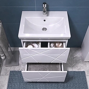 Тумба с раковиной Vigo Geometry 60 015-com цвет Белый-4