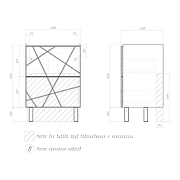 Тумба с раковиной Vigo Geometry 60 015-com цвет Белый-7