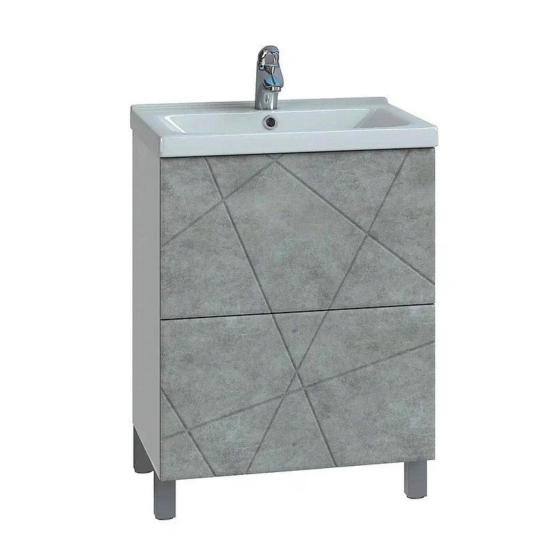Тумба с раковиной Vigo Geometry 60 015 бетон-com 