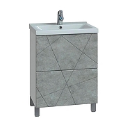 Тумба с раковиной Vigo Geometry 60 015 бетон-com цвет Бетон Белый