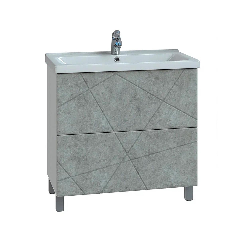 Тумба с раковиной Vigo Geometry 70 016 бетон-com 