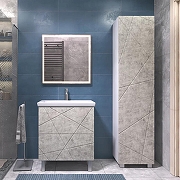 Тумба с раковиной Vigo Geometry 70 016 бетон-com цвет Бетон Белый-5