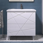 Тумба с раковиной Vigo Geometry 80 025-com цвет Белый-2