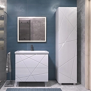 Тумба с раковиной Vigo Geometry 80 025-com цвет Белый-5