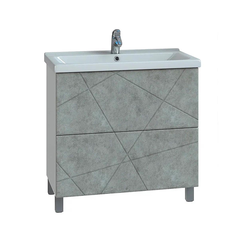 Тумба с раковиной Vigo Geometry 80 025 бетон-com 