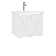 Тумба с раковиной Vigo Geometry 50 032-com подвесная цвет Белый