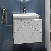 Тумба с раковиной Vigo Geometry 50 032-com подвесная цвет Белый-4