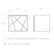 Тумба с раковиной Vigo Geometry 50 032 бетон-com подвесная цвет Бетон Белый-12
