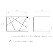 Тумба с раковиной Vigo Geometry 60 033-com подвесная цвет Белый-12