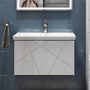 Тумба с раковиной Vigo Geometry 70 034-com подвесная цвет Белый-5