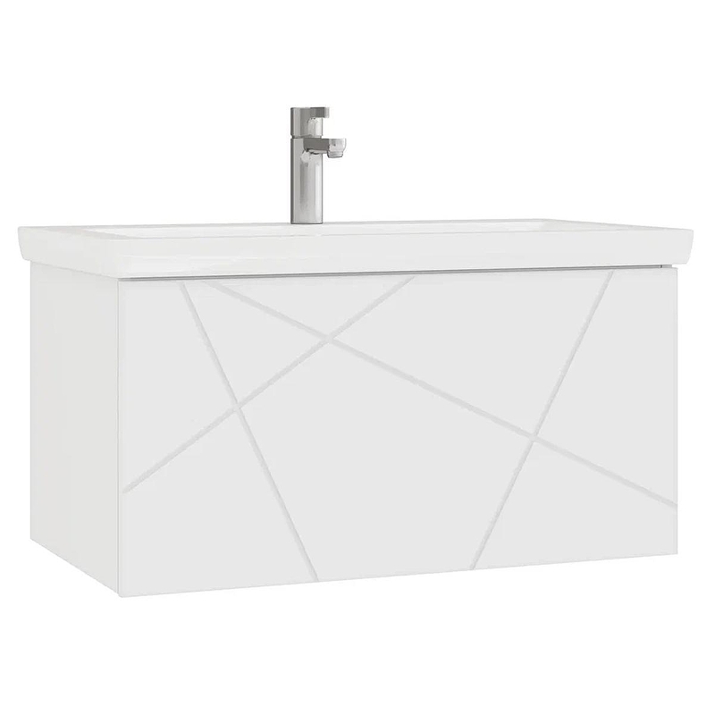 Тумба с раковиной Vigo Geometry 80 035-com подвесная 