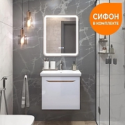 Тумба с раковиной Vigo Grani 60 057 дуб золотой-com подвесная цвет Белый Дуб золотой-5
