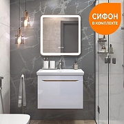 Тумба с раковиной Vigo Grani 70 165 дуб золотой-com подвесная цвет Белый Дуб золотой-5