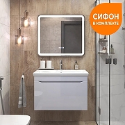 Тумба с раковиной Vigo Grani 80 166-com подвесная цвет Белый-6