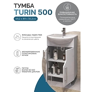 Тумба с раковиной Vigo Turin 50 224-com цвет Белый-1