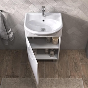 Тумба с раковиной Vigo Hoska 50 L 228-com цвет Белый-4