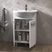 Тумба с раковиной Vigo Hoska 55 229-com цвет Белый-3