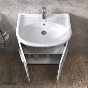 Тумба с раковиной Vigo Hoska 60 230-com цвет Белый-4