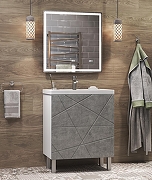 Тумба с раковиной Vigo Geometry 60 tn.bsf.GEO.COM.60.2Y бетон-com цвет Бетон Белый-4