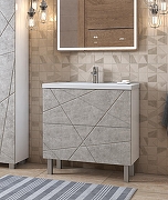 Тумба с раковиной Vigo Geometry 70 tn.bsf.GEO.COM.70.2Y бетон-com цвет Бетон Белый-2