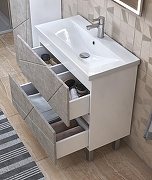 Тумба с раковиной Vigo Geometry 70 tn.bsf.GEO.COM.70.2Y бетон-com цвет Бетон Белый-3