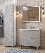 Тумба с раковиной Vigo Geometry 70 tn.bsf.GEO.COM.70.2Y бетон-com цвет Бетон Белый-4