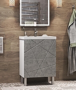Тумба с раковиной Vigo Geometry 50 tn.bsf.GEO.FOS.50.2Y бетон-com цвет Бетон Белый-2
