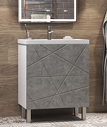 Тумба с раковиной Vigo Geometry 60 tn.bsf.GEO.FOS.60.2Y бетон-com цвет Бетон Белый-2