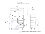 Тумба с раковиной Vigo Callao 70 tn.CAL.BAL.70.1D.2Y-com цвет Белый-5