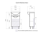 Тумба с раковиной Vigo Callao 45 L tn.CAL.UYU.45.1D-com цвет Белый-5