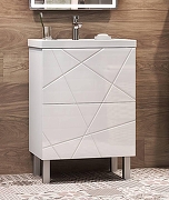 Тумба с раковиной Vigo Geometry 60 tn.GEO.COM.60.2Y-com цвет Белый-1
