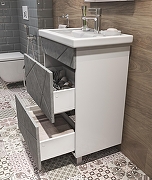 Тумба с раковиной Vigo Geometry 60 tn.GEO.FOS.60.2Y бетон-com цвет Бетон Белый-1