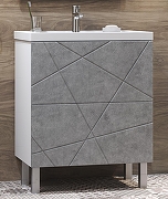 Тумба с раковиной Vigo Geometry 70 tn.GEO.FOS.70.2Y бетон-com цвет Бетон Белый-1