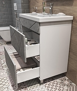 Тумба с раковиной Vigo Geometry 70 tn.GEO.FOS.70.2Y бетон-com цвет Бетон Белый-2