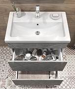 Тумба с раковиной Vigo Geometry 70 tn.GEO.FOS.70.2Y бетон-com цвет Бетон Белый-3