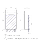 Тумба с раковиной Vigo Plaza 40 tn.PLA.MIR.40.1D-com цвет Белый-3