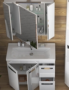 Тумба с раковиной Vigo Plaza 80 tn.PLA.MIR.80.2D.2Y-com цвет Белый-3