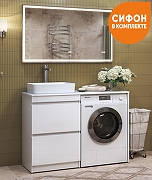 Тумба под раковину Vigo Urban 60 tn.URB.60.2Y+st.URB.120 цвет Белый-3