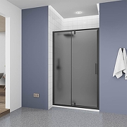 Душевая дверь Veconi Ottimo 100 OP20B-100-12-C9 профиль Черный матовый стекло тонированное
